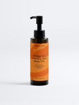 Mora Ata Omega 6-9 Glowing Skin Body Oil bottle with pump on a white background